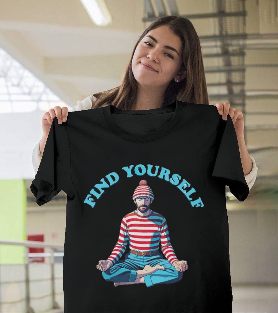 Find Yourself Where’s Waldo Meditation Concept T-Shirt