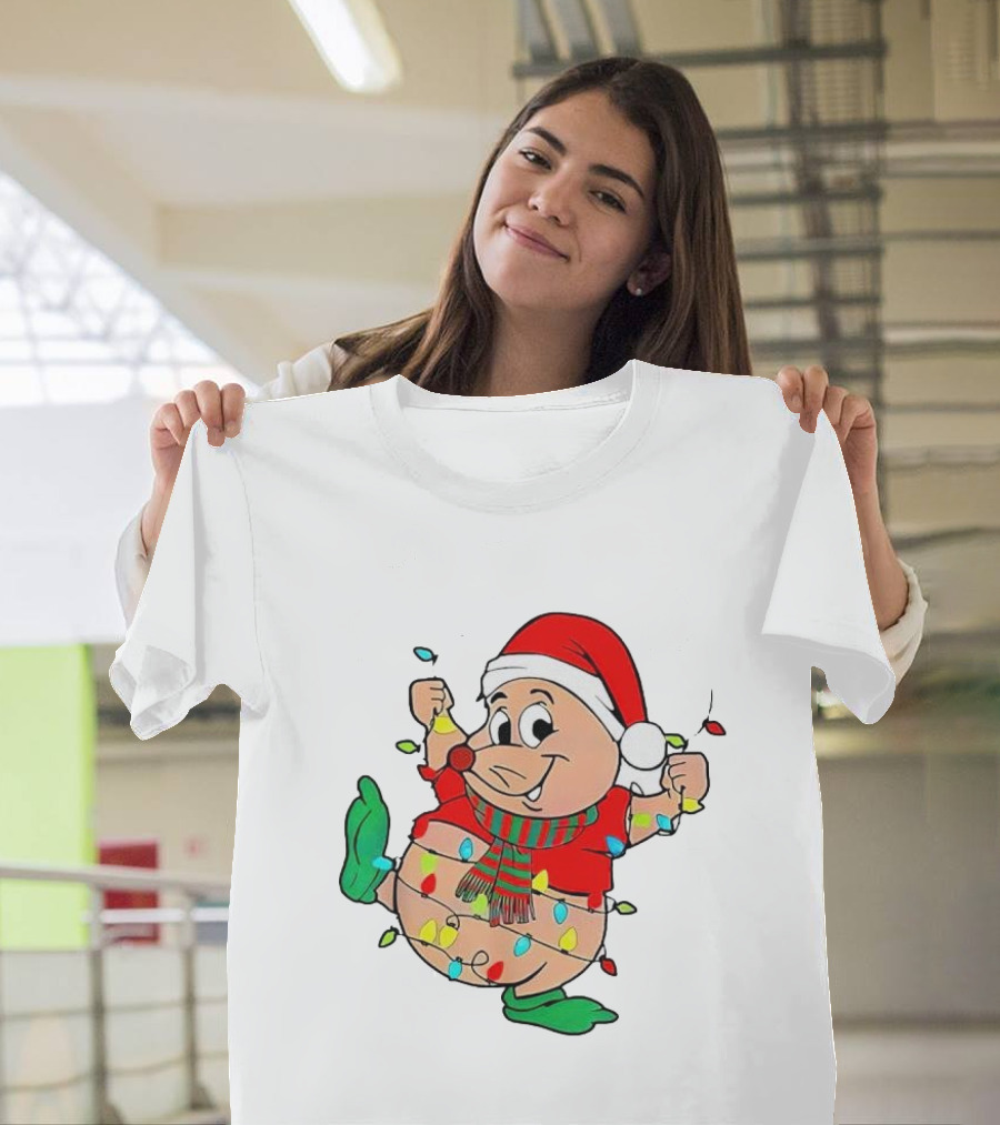 Santa Gus Wrapped In Christmas Lights T-Shirt