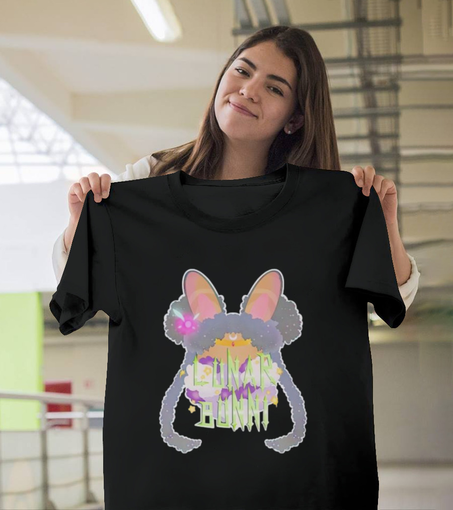 Bunnii Gang Lunar Bunnii Cosmic Ears Vibrant Text Elements T-Shirt