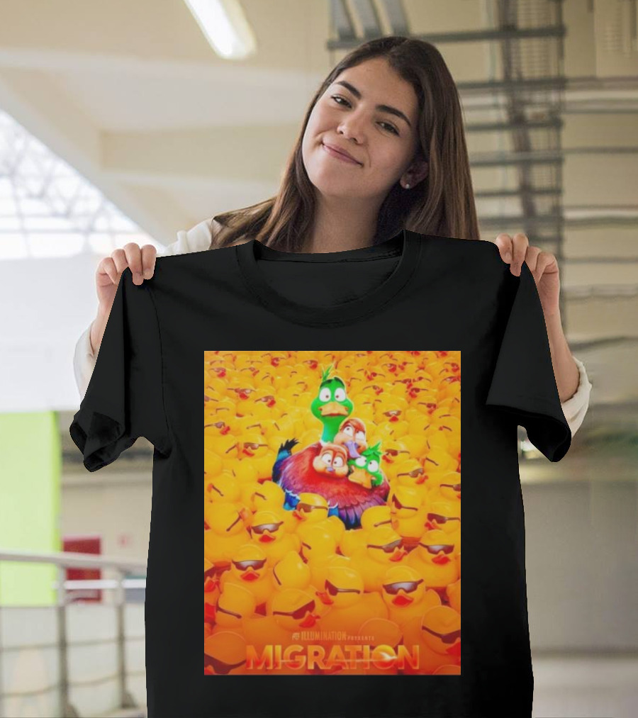Illumination Presents Migration Ducks In Sunglasses Scene T-Shirt