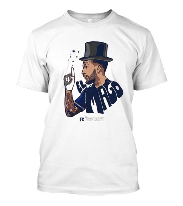 FC Cincinnati Luciano Acosta El Mago Magic Top Hat Tattoos T-Shirt