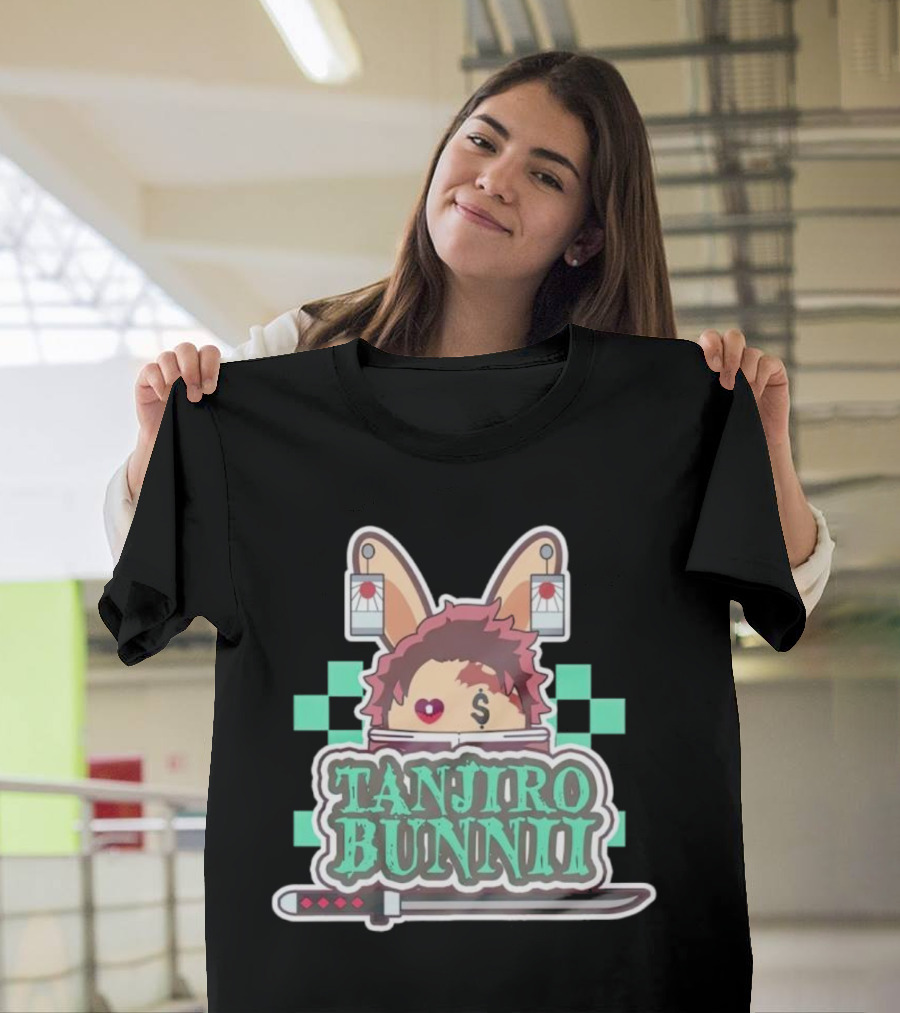 Tanjiro Bunnii Samurai Sword Anime T-Shirt