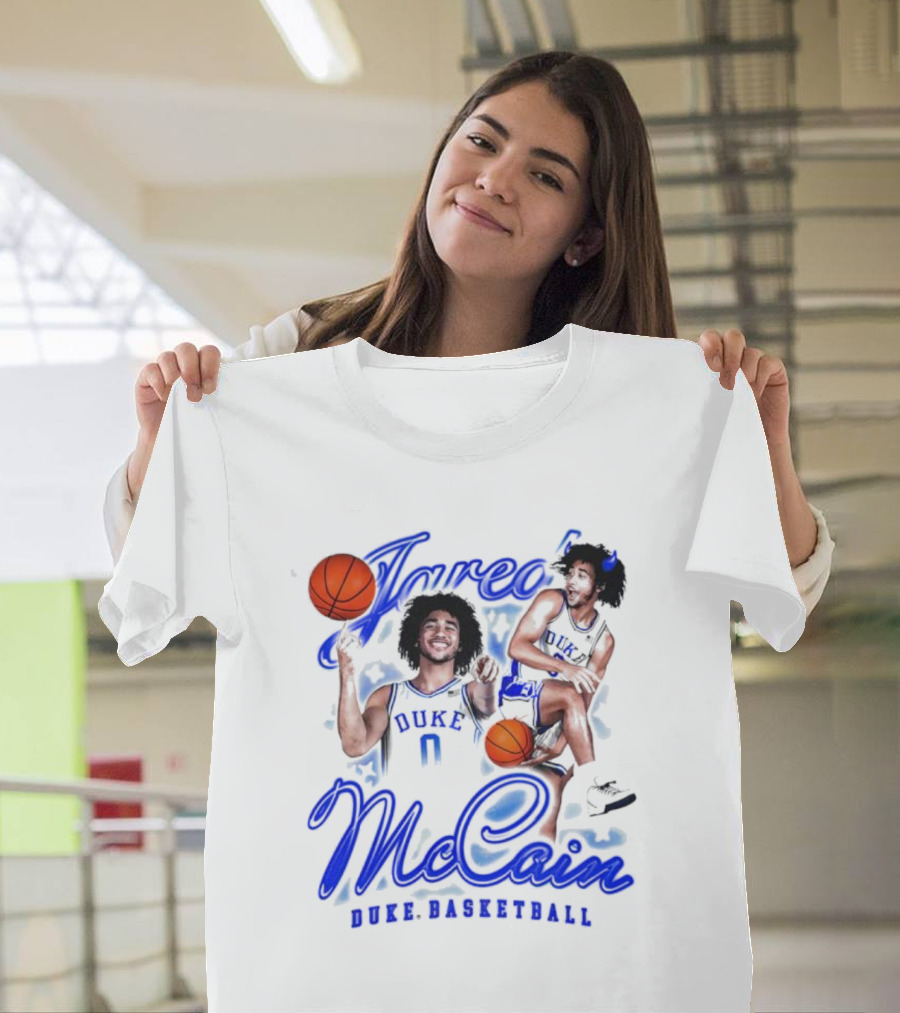 Jared McCain Duke Basketball Player With Ball T-Shirt