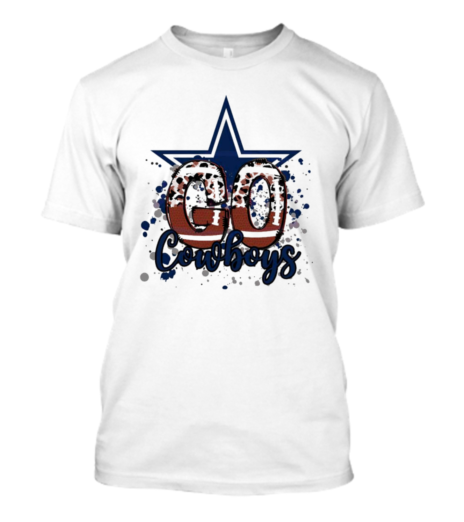 Go Cowboys Leopard Star T-Shirt
