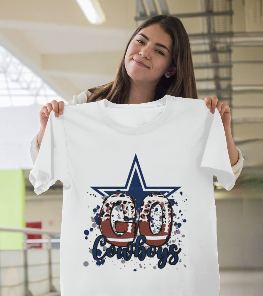 Go Cowboys Leopard Star T-Shirt