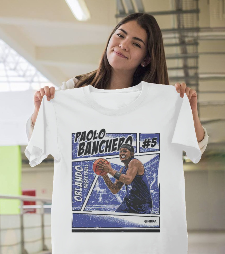 Paolo Banchero Orlando Basketball #5 NBPA Comic T-Shirt