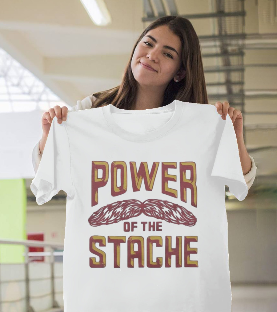 Power of The Stache Iconic Mustache T-Shirt