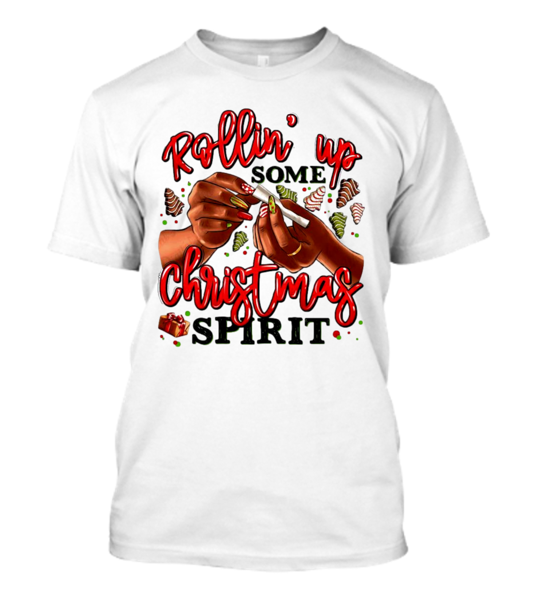 Rollin’ Up Some Christmas Spirit With Festive Candy Canes And Holiday Cheer T-Shirt