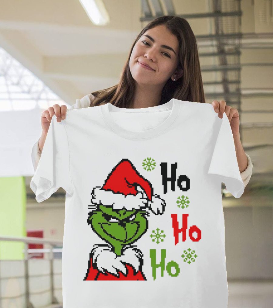 Santa Grinch Ho Ho Ho Merry Christmas T-Shirt