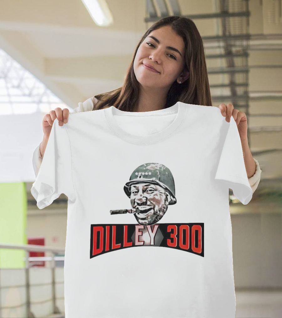 Dilley 300 Military Style Helmet Cigar Laughing Soldier T-Shirt