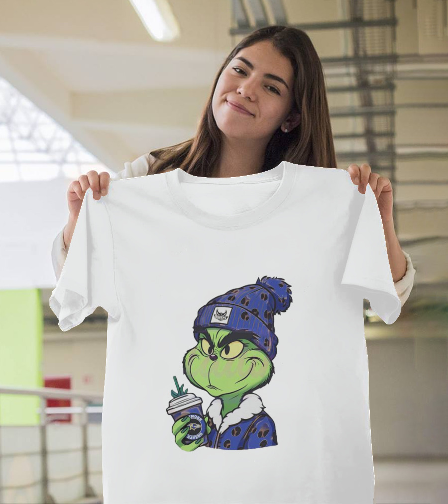 Grinch Boujee Baltimore Ravens Coffee Lover T-Shirt