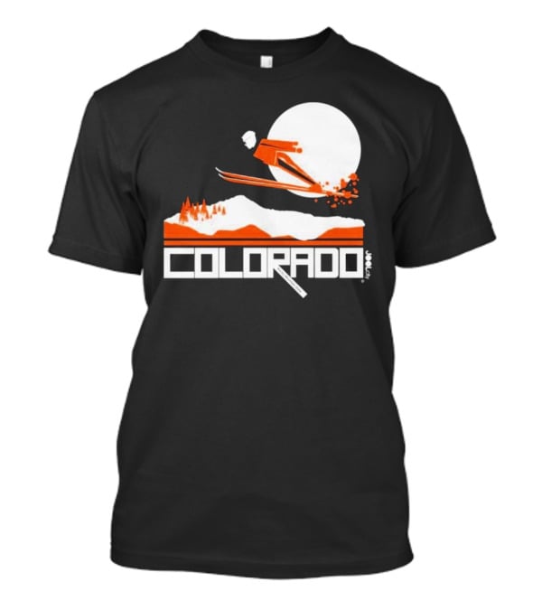 Colorado Skiing Adventure Under Full Moon T-Shirt