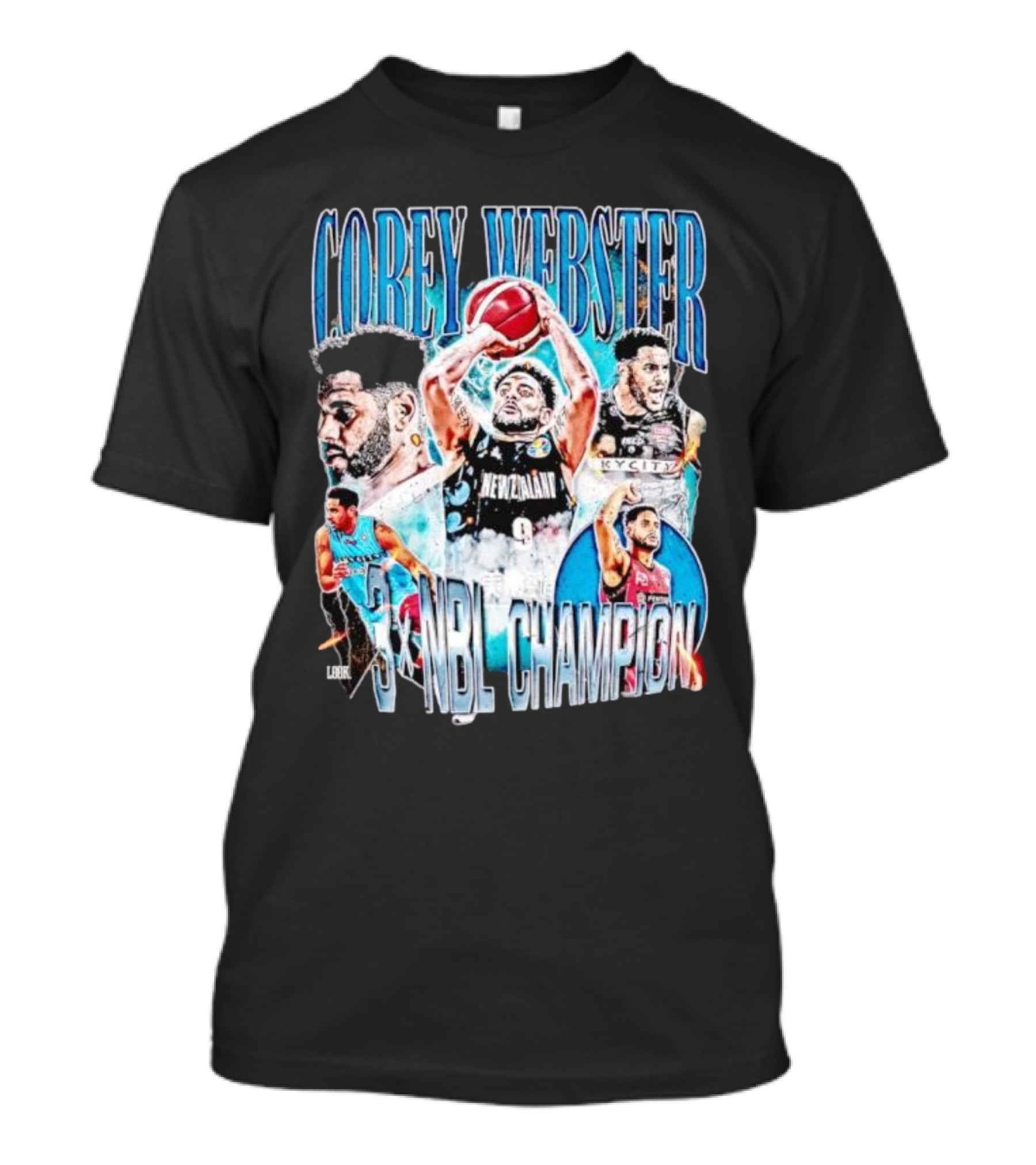 Corey Webster 3X Nbl Champion New Zealand Basketball Player T-Shirt