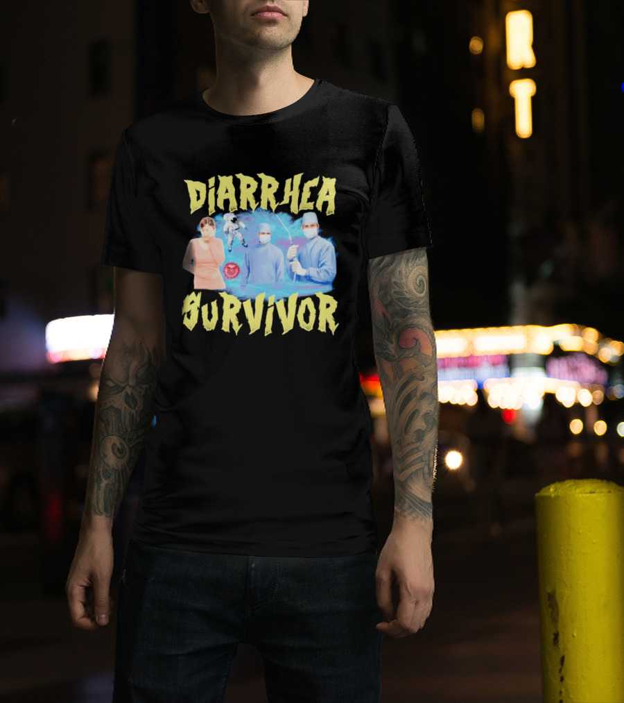 Diarrhea Survivor Funny Medical Humor With Doctors And Patient T-Shirt