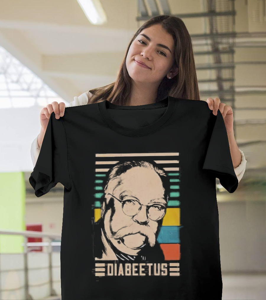 Diabeetus Wilford Brimley Vintage Retro Stripes T-Shirt