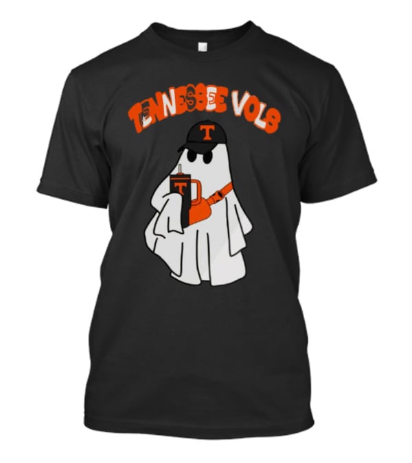 Tennessee Vols Ghost With Hat And Drink T-Shirt