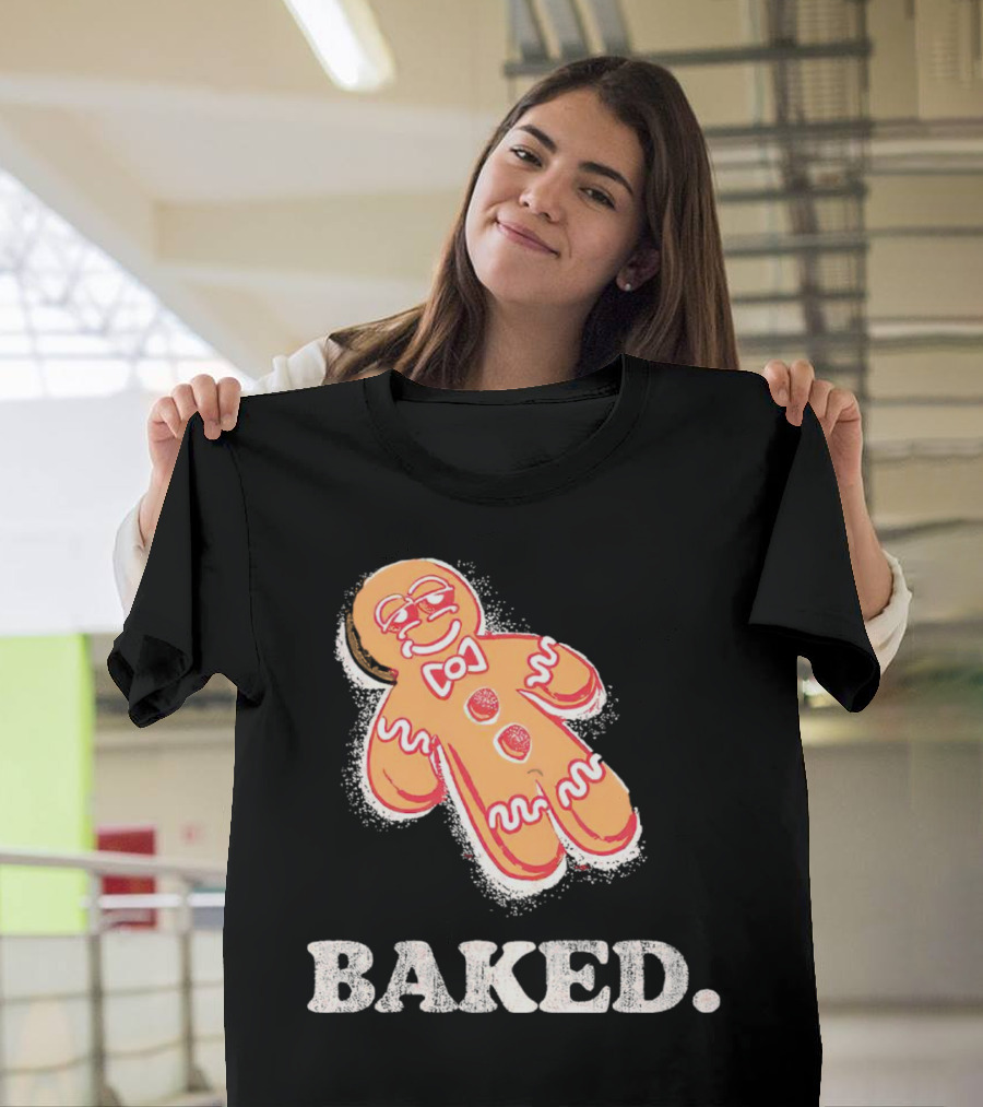 Baked Gingerbread Christmas Cookie Humor T-Shirt