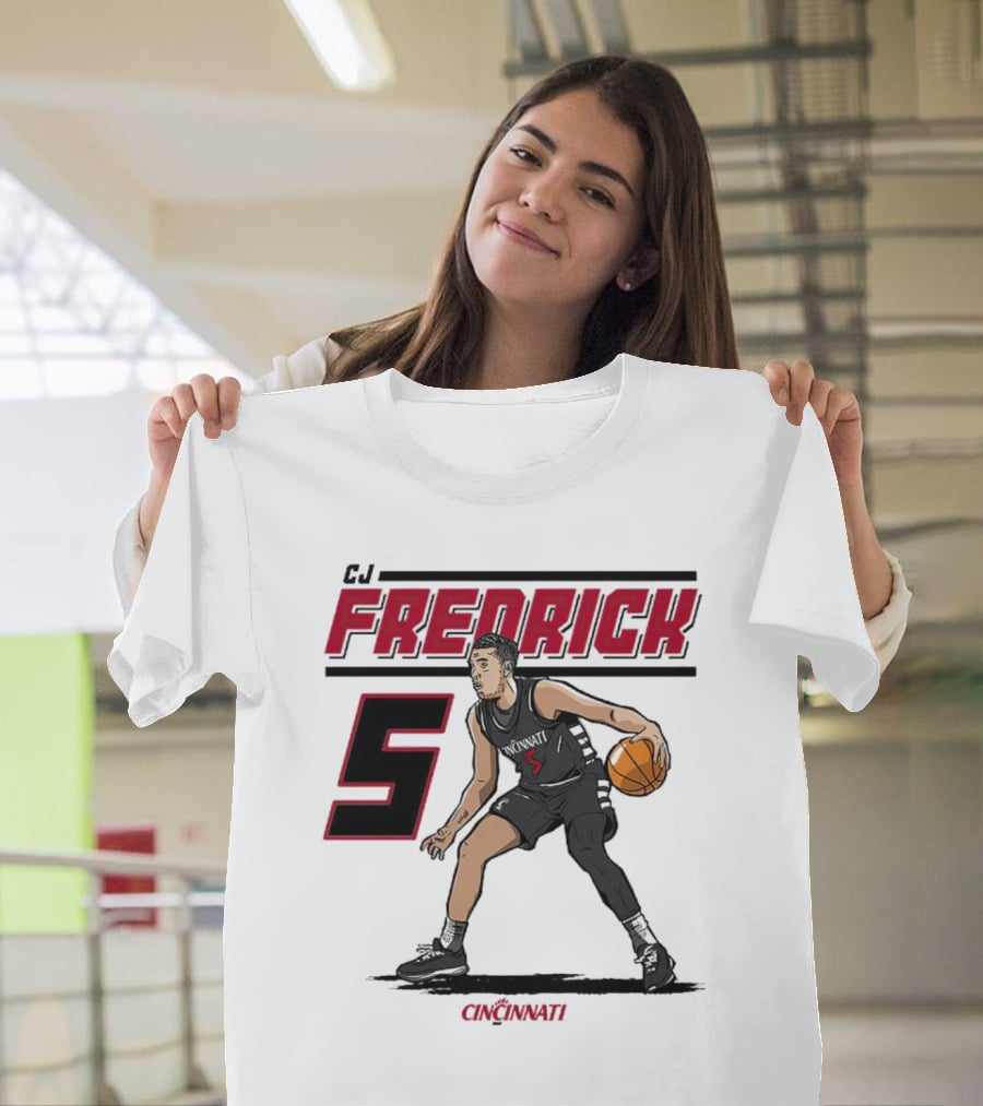 CJ Fredrick Cincinnati Basketball Number 5_ACTION T-Shirt