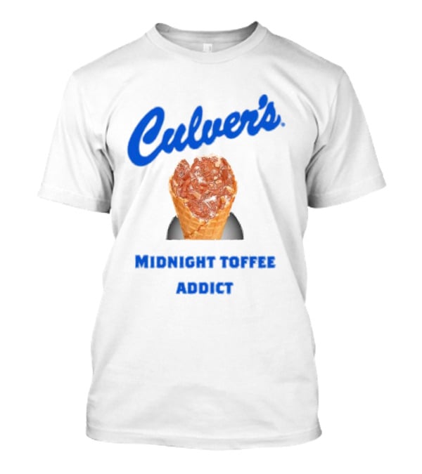 Culver’s Midnight Toffee Addict Ice Cream Cone Fan Favorite T-Shirt