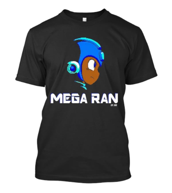 Mega Ran 8-bit EST. 2007 Retro Gaming Character T-Shirt