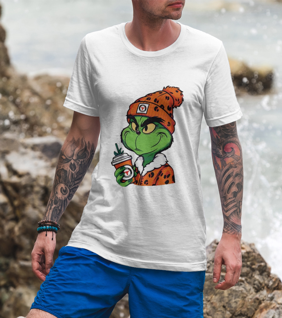 Grinch Boujee Texas Longhorns Cozy Coffee Lover T-Shirt
