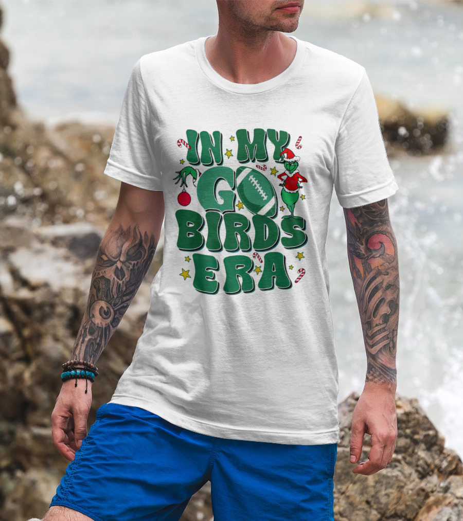 Grinch Go Birds Era Philadelphia Eagles Christmas T-Shirt