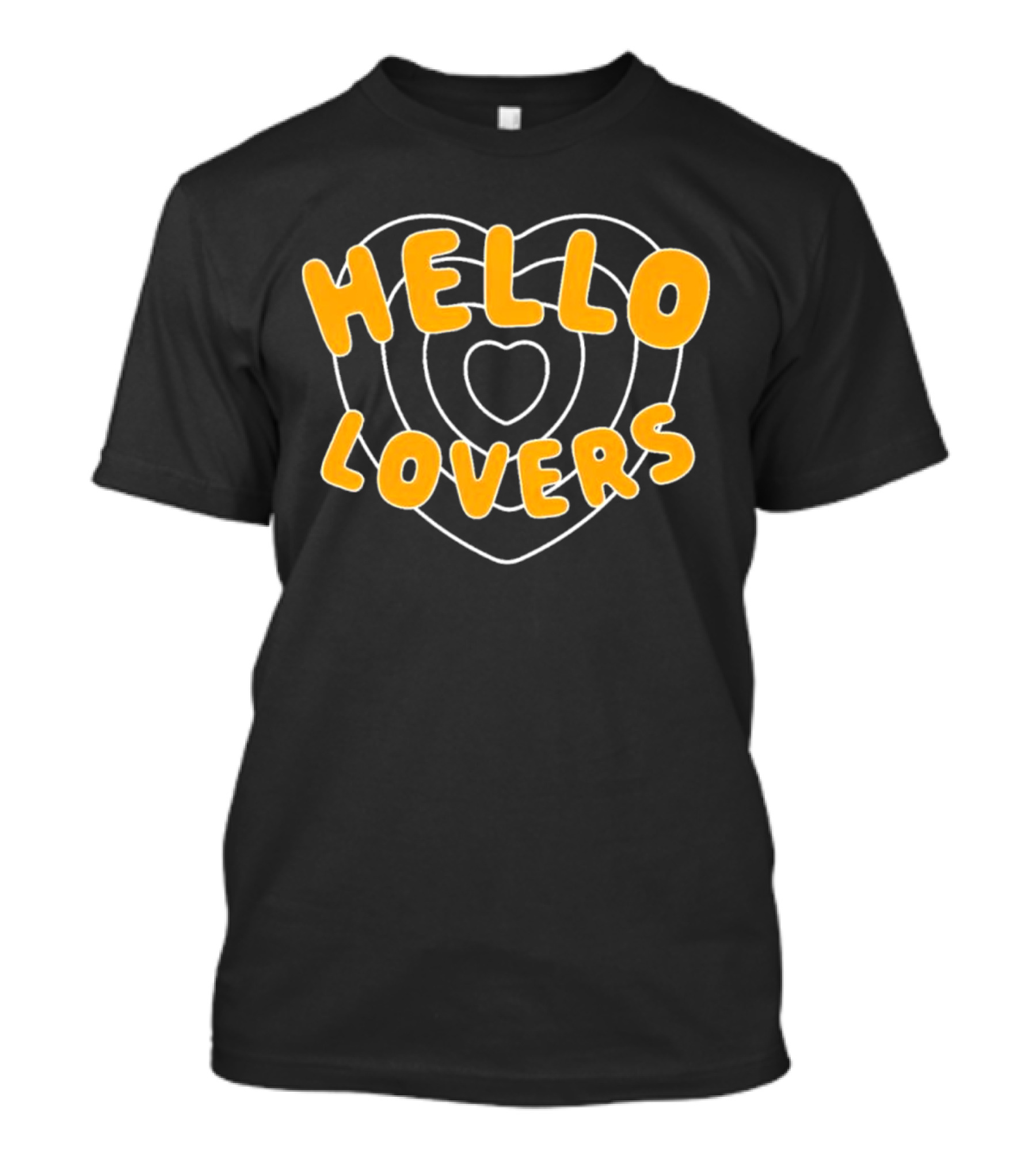 HELLO LOVERS Heart Outline T-Shirt
