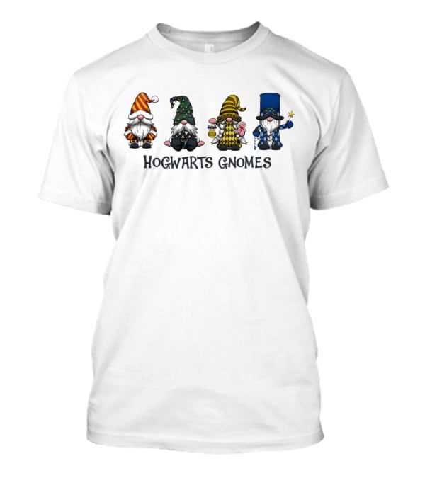 Hogwarts Gnomes Gryffindor Hufflepuff Slytherin Ravenclaw Houses T-Shirt