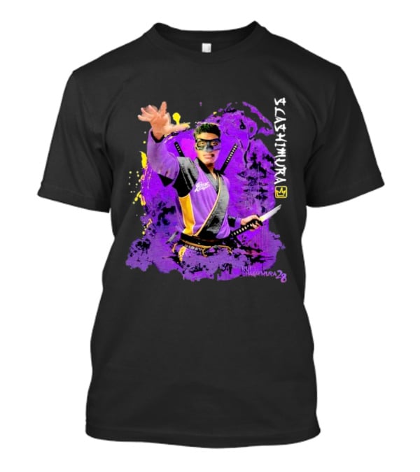 Rui Slashimura 28 Purple Warrior With Mask And Swords T-Shirt