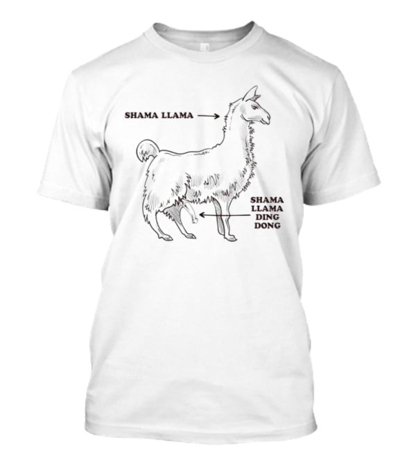 Shama Llama Diagram Shama Llama Ding Dong Caption T-Shirt