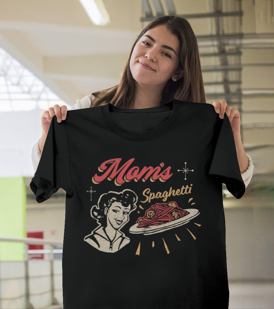 Mom’s Spaghetti Retro Diner Style Vintage T-Shirt