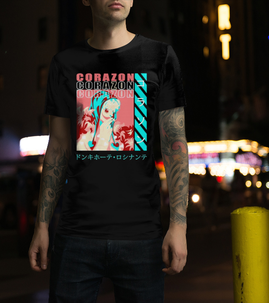 Corazon Donquixote Rosinante One Piece Manga Character T-Shirt