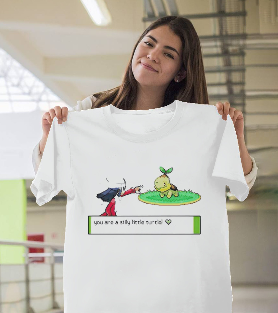 You Are a Silly Little Turtle Retro Pixel Art Showdown T-Shirt