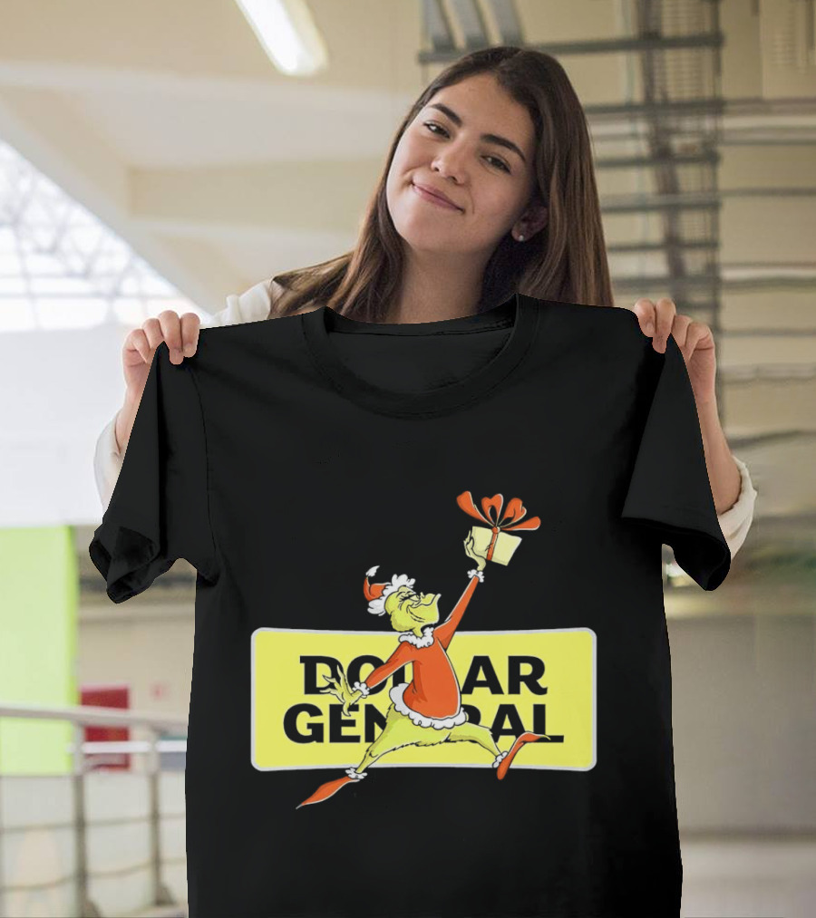 Grinch Christmas Dollar General Gift Iconic Holiday Scene T-Shirt