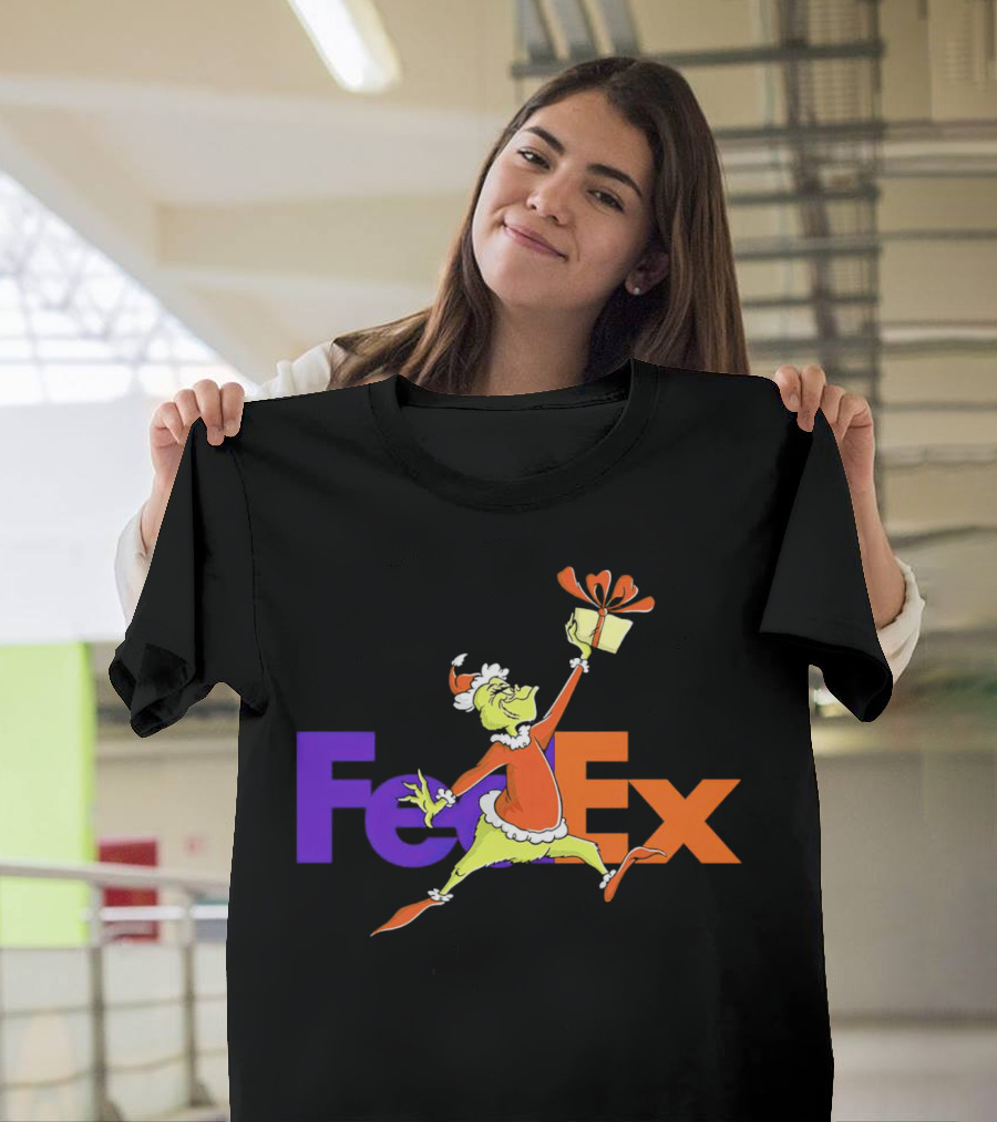 The Grinch Santa FedEx Gift T-Shirt