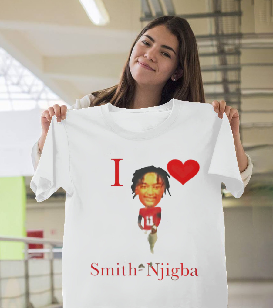 I Heart Jaxon Smith-Njigba Football Player Image T-Shirt