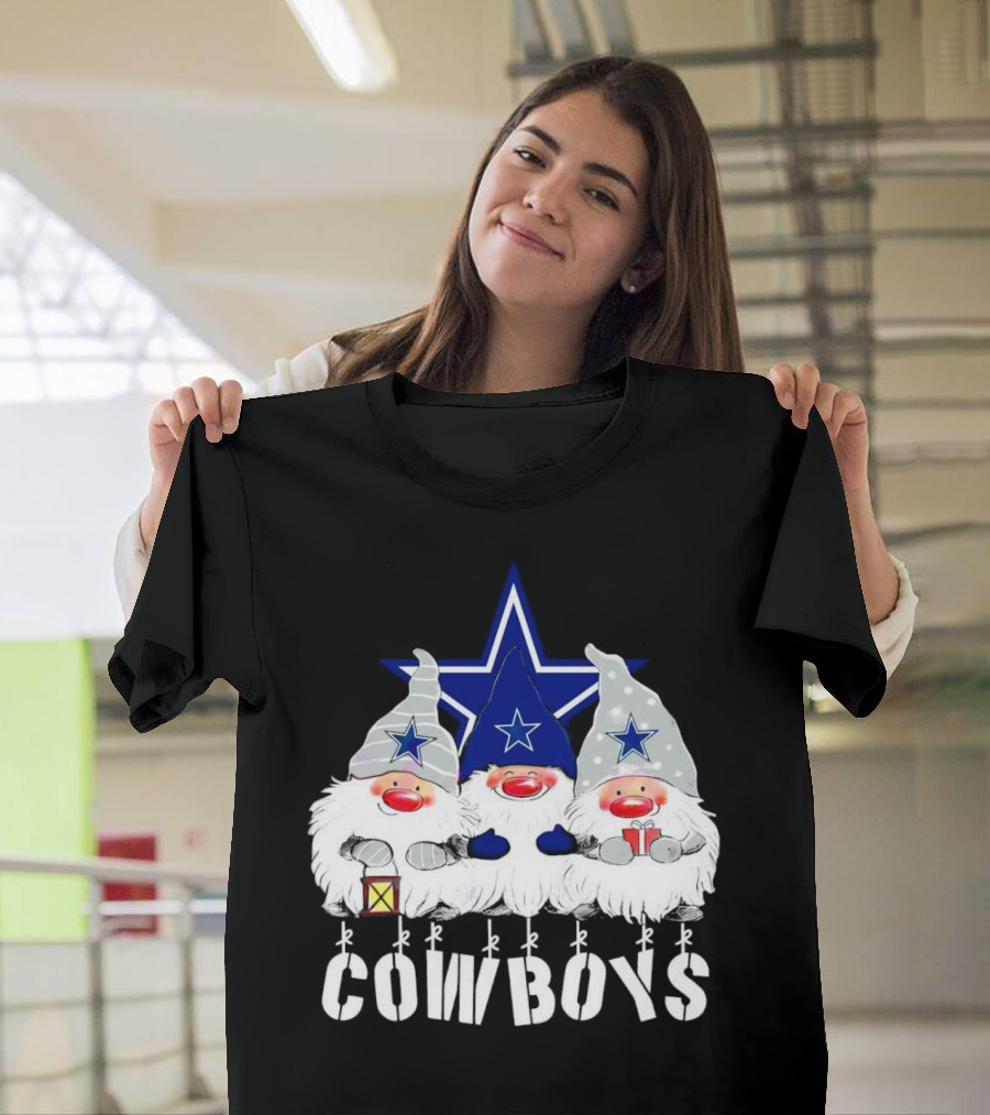 Gnomies Cowboys Christmas Star T-Shirt