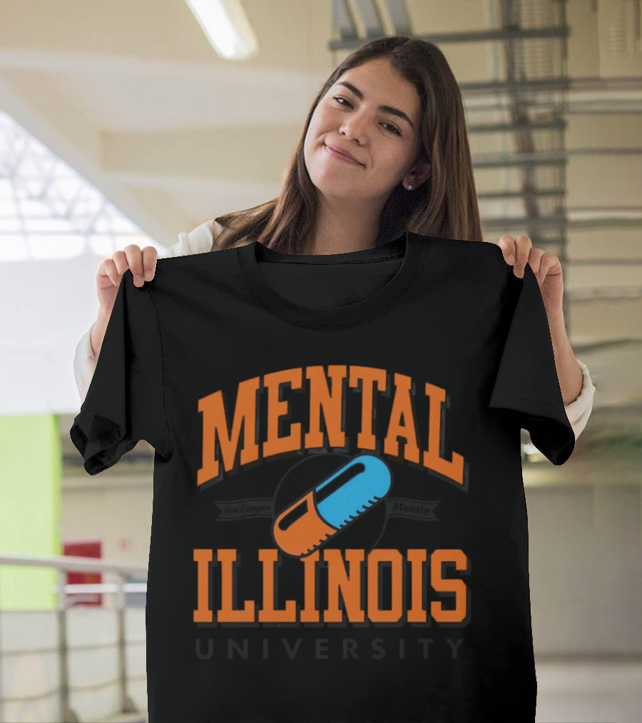Mental Illinois University Capsule Emblem T-Shirt