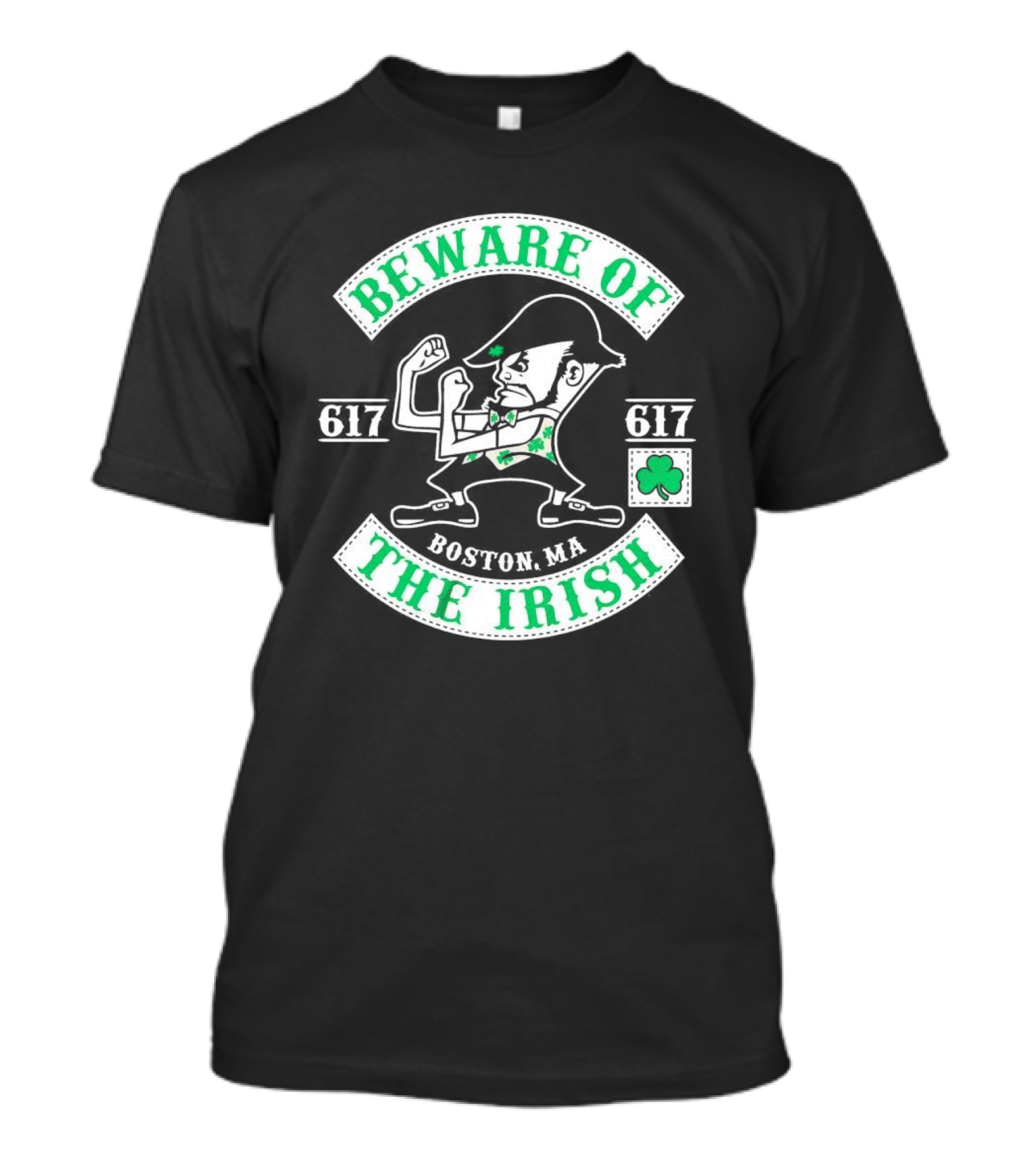 Beware Of The Irish Boston MA 617 Celtics T-Shirt