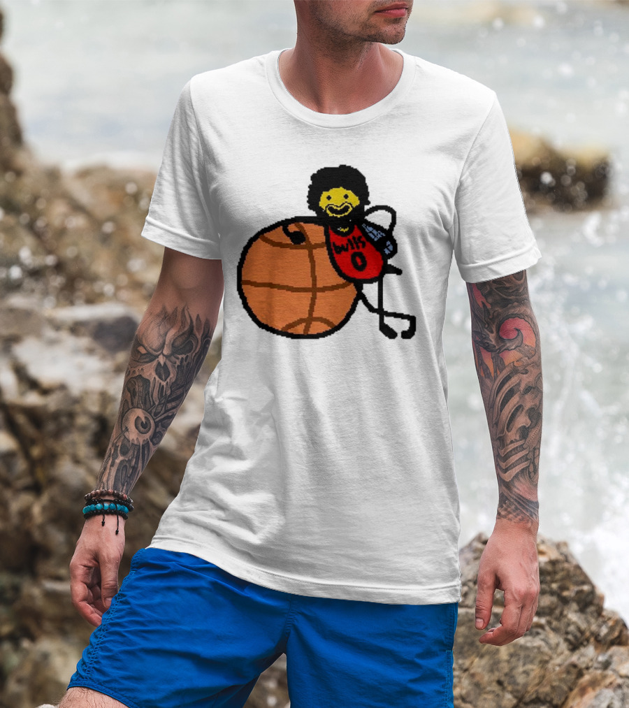 Co-Bee Chicago Bulls NBA Paint Cartoon Basketball Character T-Shirt