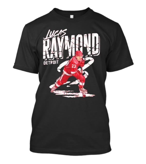 Lucas Raymond Detroit Hockey Player 23 Dynamic Action T-Shirt