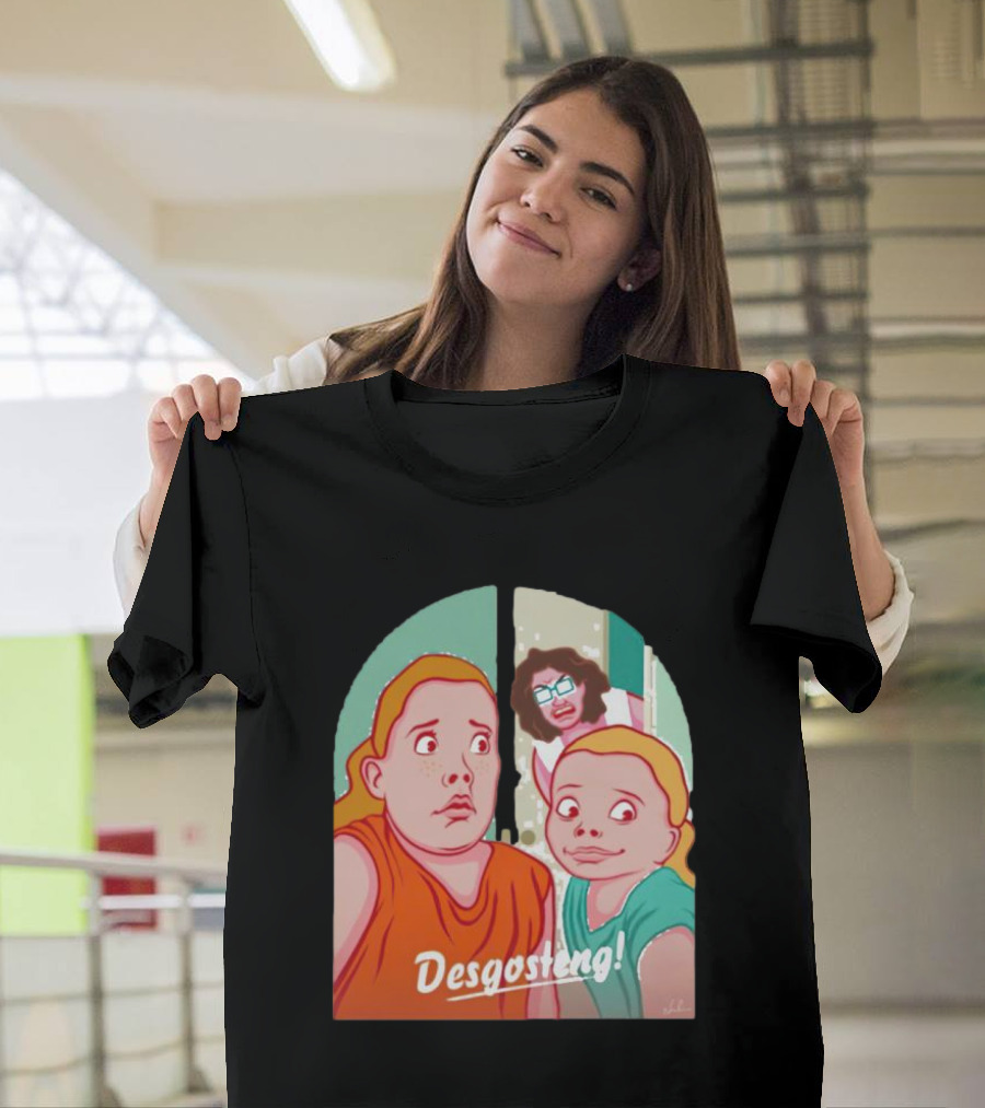 Desgosteng Nostalgic Cartoon Reaction Scene T-Shirt
