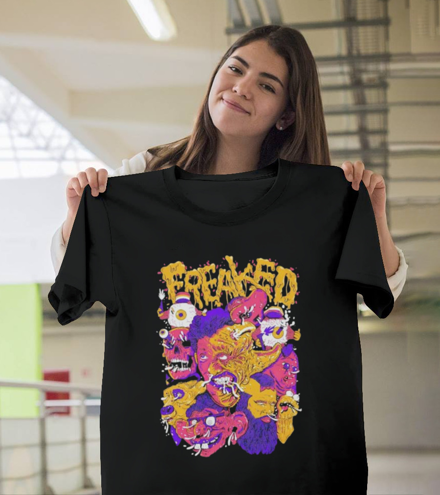Freaked Vibrant Grotesque Faces T-Shirt