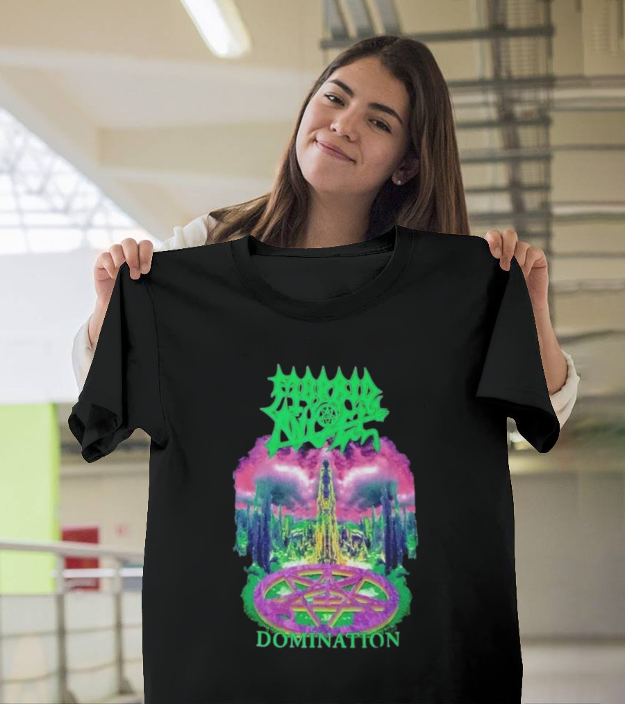 Morbid Angel Domination Pentagram Psychedelic Landscape Iconic T-Shirt