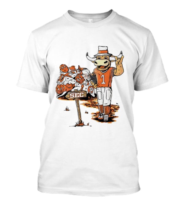 Texas Longhorns SEC Conference Champs Bull Mascot Sports T-Shirt