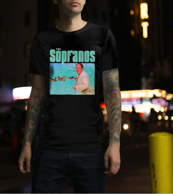 The Sopranos Tony In Water With Birds T-Shirt