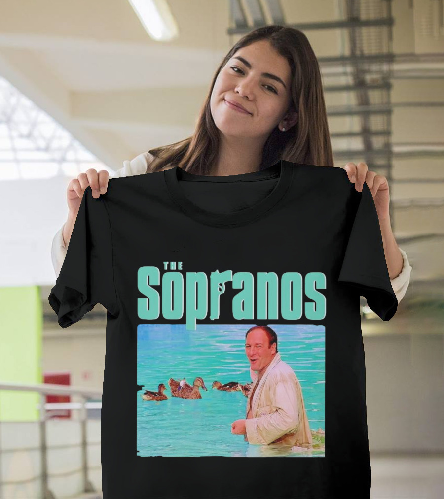 The Sopranos Tony in Water with Birds T-Shirt