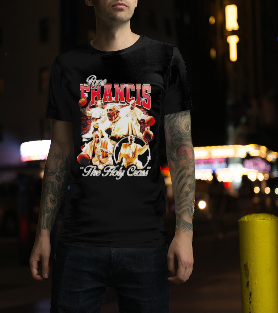 Pope Francis Basketball Collage The Holy Cross T-Shirt
