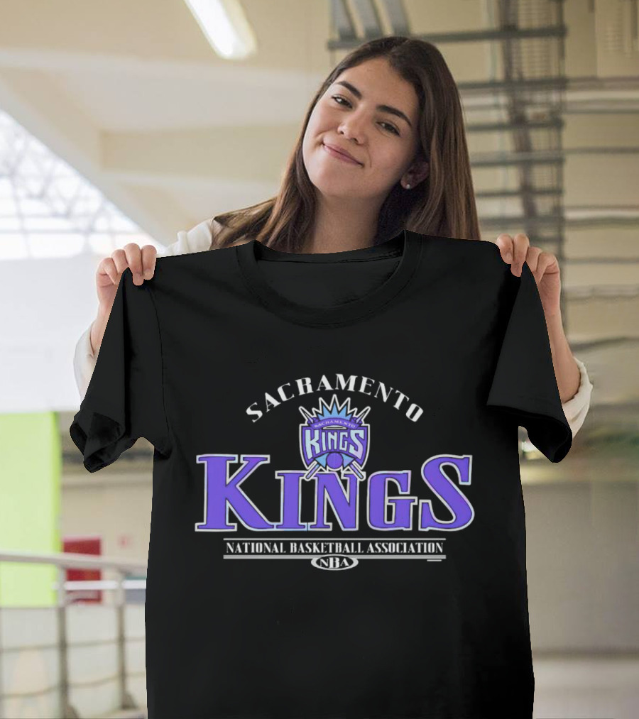 Sacramento Kings National Basketball Association NBA Logo Purple and Black T-Shirt