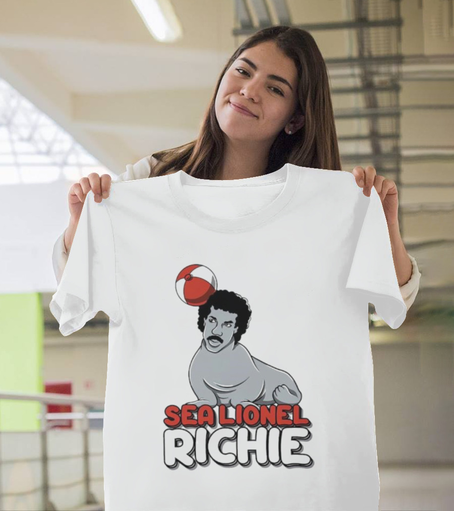 Sea Lionel Richie Beach Ball Animal Character T-Shirt